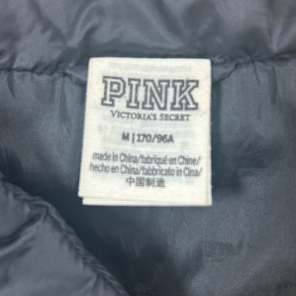 PINK Victoria's Secret Black Lightweight Puffer Jacket.Perfect for Packing! Med - Picture 3 of 7
